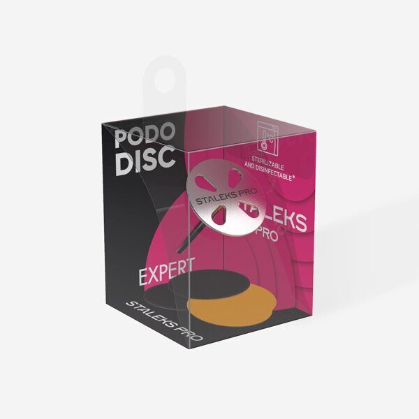 Диск педикюрный PODODISC EXPERT M в комплекте с сменным файлом 180 грит 5 шт (20 мм), набор