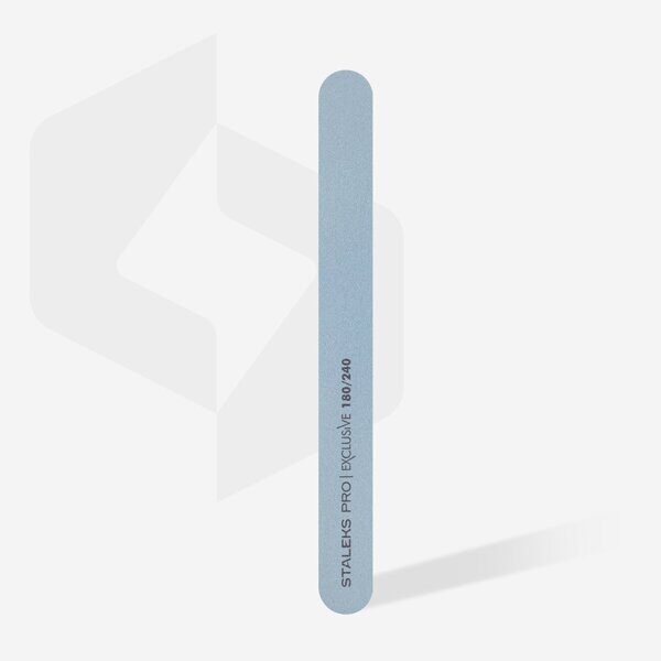Пилка прямая минеральная для ногтей EXCLUSIVE  STALEKS Pro 180/240 грит