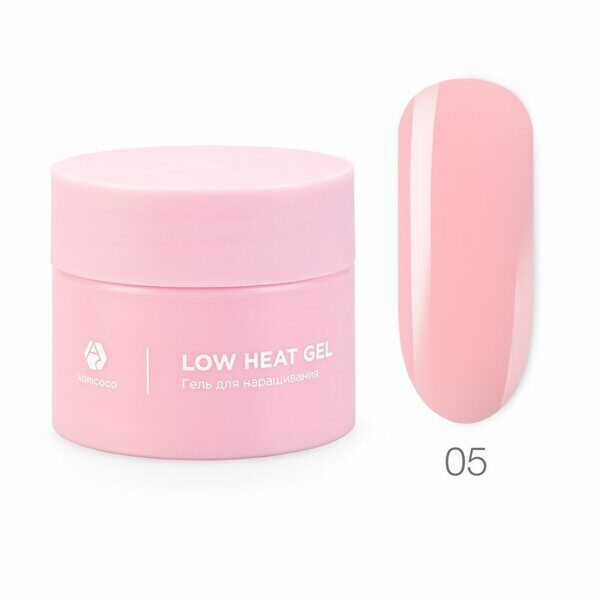 Низкотемпературный однофазный гель ADRICOCO Low heat №05 садовая мальва, 15 мл