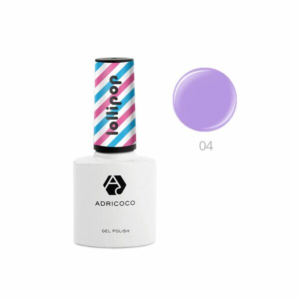 Гель-лак ADRICOCO Lollipop №04 - Лавандовые мишки Гамми, 8 мл.